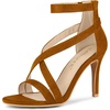 image:imageAllegra K Womens Stiletto Heel Ankle Strap SandalsBrown