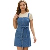 image:imageAllegra K Womens Overall Pinafore Denim Dress Adjustable Strap ALineBlue