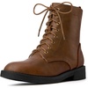 image:imageAllegra K Lace Up Flat Heels Ankle Combat Boots for WomenBrown