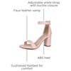 image:imageAllegra K Women Solid Open Toe Buckle Block Heel Ankle Strap SandalsLight Pink