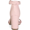image:imageAllegra K Women Solid Open Toe Buckle Block Heel Ankle Strap SandalsLight Pink