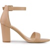 image:imageAllegra K Women Solid Open Toe Buckle Block Heel Ankle Strap SandalsNude
