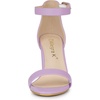 image:imageAllegra K Women Solid Open Toe Buckle Block Heel Ankle Strap SandalsPurple