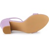 image:imageAllegra K Women Solid Open Toe Buckle Block Heel Ankle Strap SandalsPurple
