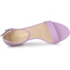 image:imageAllegra K Women Solid Open Toe Buckle Block Heel Ankle Strap SandalsPurple