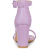 image:imageAllegra K Women Solid Open Toe Buckle Block Heel Ankle Strap SandalsPurple