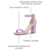 image:imageAllegra K Women Solid Open Toe Buckle Block Heel Ankle Strap SandalsPurple