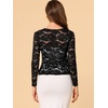 image:imageAllegra K Lace Shrug for Womens Tie Front Ruffle Formal Evening BoleroBlack