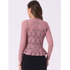 image:imageAllegra K Lace Shrug for Womens Tie Front Ruffle Formal Evening BoleroDark Pink