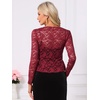 image:imageAllegra K Lace Shrug for Womens Tie Front Ruffle Formal Evening BoleroDark Red