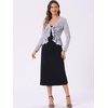 image:imageAllegra K Lace Shrug for Womens Tie Front Ruffle Formal Evening BoleroDusty Grey