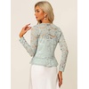 image:imageAllegra K Lace Shrug for Womens Tie Front Ruffle Formal Evening BoleroGrey