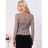 image:imageAllegra K Lace Shrug for Womens Tie Front Ruffle Formal Evening BoleroGrey Pink