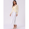 image:imageAllegra K Lace Shrug for Womens Tie Front Ruffle Formal Evening BoleroLight Beige
