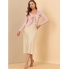 image:imageAllegra K Lace Shrug for Womens Tie Front Ruffle Formal Evening BoleroPink