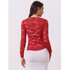 image:imageAllegra K Lace Shrug for Womens Tie Front Ruffle Formal Evening BoleroRed