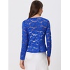 image:imageAllegra K Lace Shrug for Womens Tie Front Ruffle Formal Evening BoleroRoyal Blue