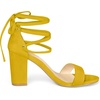 image:imageAllegra K Women Chunky Strappy Lace Up Heels Open Toe SandalYellow