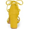 image:imageAllegra K Women Chunky Strappy Lace Up Heels Open Toe SandalYellow