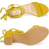 image:imageAllegra K Women Chunky Strappy Lace Up Heels Open Toe SandalYellow