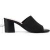 image:imageAllegra K Women Faux Leather Square Toe Slip on Chunky Heel Slides SandalsBlack2
