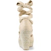 image:imageAllegra K Women Faux Suede Lace Up Espadrilles Platform Wedges SandalsBeige
