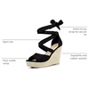 image:imageAllegra K Women Faux Suede Lace Up Espadrilles Platform Wedges SandalsBlack