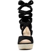 image:imageAllegra K Women Faux Suede Lace Up Espadrilles Platform Wedges SandalsBlack