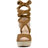 image:imageAllegra K Women Faux Suede Lace Up Espadrilles Platform Wedges SandalsBrown