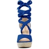 image:imageAllegra K Women Faux Suede Lace Up Espadrilles Platform Wedges SandalsDeep Blue