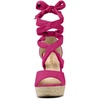 image:imageAllegra K Women Faux Suede Lace Up Espadrilles Platform Wedges SandalsHot Pink