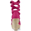 image:imageAllegra K Women Faux Suede Lace Up Espadrilles Platform Wedges SandalsHot Pink