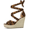 image:imageAllegra K Women Faux Suede Lace Up Espadrilles Platform Wedges SandalsLeopard