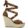 image:imageAllegra K Women Faux Suede Lace Up Espadrilles Platform Wedges SandalsLeopard