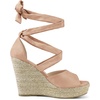 image:imageAllegra K Women Faux Suede Lace Up Espadrilles Platform Wedges SandalsNude