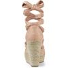 image:imageAllegra K Women Faux Suede Lace Up Espadrilles Platform Wedges SandalsNude