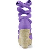 image:imageAllegra K Women Faux Suede Lace Up Espadrilles Platform Wedges SandalsPurple