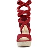 image:imageAllegra K Women Faux Suede Lace Up Espadrilles Platform Wedges SandalsRed