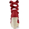 image:imageAllegra K Women Faux Suede Lace Up Espadrilles Platform Wedges SandalsRed