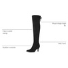 image:imageAllegra K Women Faux Suede Round Toe Chunky Heel Over the Knee High BootsBlack