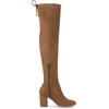 image:imageAllegra K Women Faux Suede Round Toe Chunky Heel Over the Knee High BootsBrown