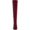 image:imageAllegra K Women Faux Suede Round Toe Chunky Heel Over the Knee High BootsBurgundy