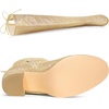 image:imageAllegra K Women Faux Suede Round Toe Chunky Heel Over the Knee High BootsGold
