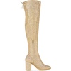image:imageAllegra K Women Faux Suede Round Toe Chunky Heel Over the Knee High BootsGold