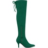 image:imageAllegra K Women Faux Suede Round Toe Chunky Heel Over the Knee High BootsGreen