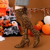 image:imageAllegra K Women Faux Suede Round Toe Chunky Heel Over the Knee High BootsLeopard