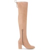 image:imageAllegra K Women Faux Suede Round Toe Chunky Heel Over the Knee High BootsNude
