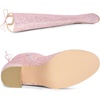 image:imageAllegra K Women Faux Suede Round Toe Chunky Heel Over the Knee High BootsPink