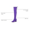 image:imageAllegra K Women Faux Suede Round Toe Chunky Heel Over the Knee High BootsPurple