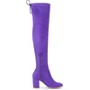 image:imageAllegra K Women Faux Suede Round Toe Chunky Heel Over the Knee High BootsPurple